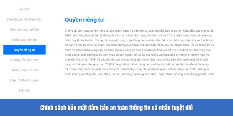 Cam Kết Của 789f Đối Với Người Chơi